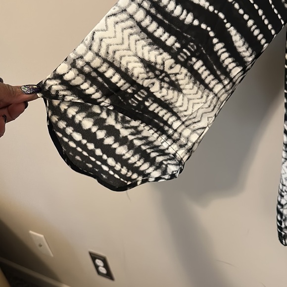 Karen Kane Wrap Front High-Low Top - Picture 2 of 4